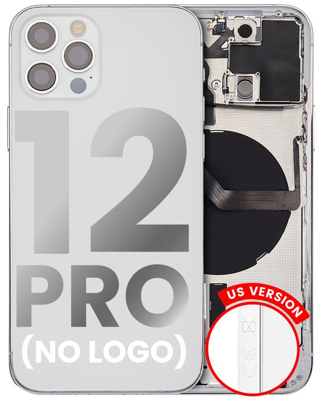 Tapa trasera para iPhone 12 Pro con componentes pequenos pre-instalados (Version internacional) (Plata)