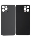 Tapa trasera para iPhone 12 Pro con adhesivo 3M (Orificio grande para camara) (Grafito)
