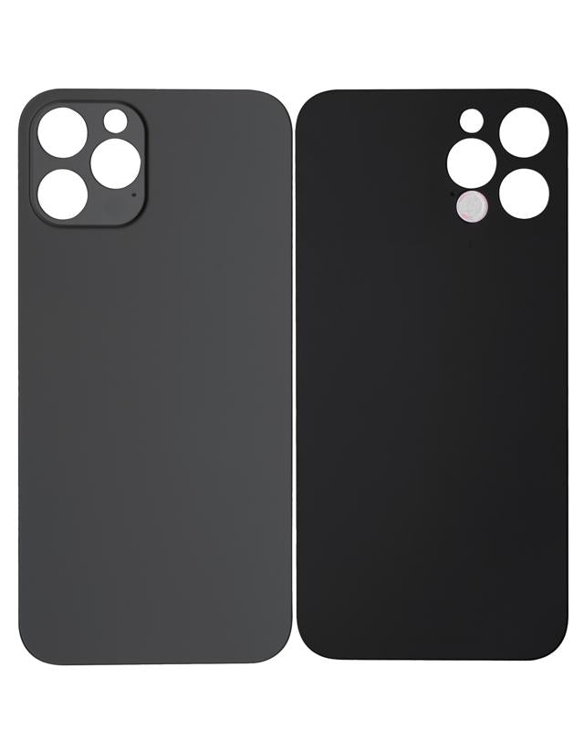 Tapa trasera para iPhone 12 Pro con adhesivo 3M (Orificio grande para camara) (Grafito)