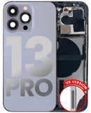 Carcasa trasera con componentes pequeños pre-instalados para iPhone 13 Pro (Versión EE.UU.) (Azul Sierra) (Usado Original Grado C)