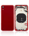 Tapa trasera para iPhone XR con componentes pequenos pre-instalados (Sin logo) (Rojo)
