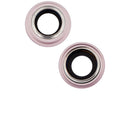 Lente de camara trasera con soporte y bisel para iPhone 15 / 15 Plus (Juego de 2 piezas) (Rosa)