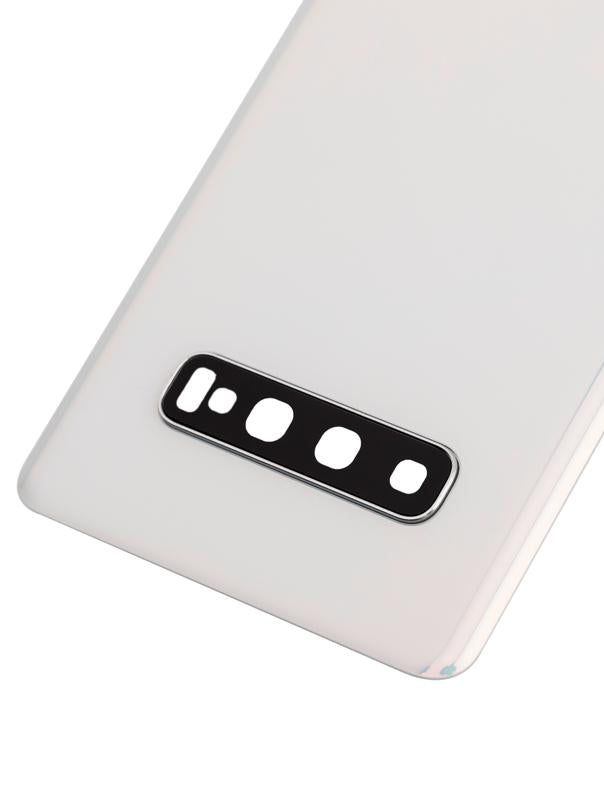 Tapa trasera con lente de camara para Samsung Galaxy S10 Plus (Blanco Prismático)