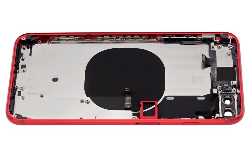 Tapa trasera para iPhone 8 Plus con componentes pequenos pre-instalados (Rojo)