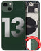 Tapa trasera para iPhone 13 con componentes pequenos pre-instalados (Version internacional) (Original usada: Grado A) (Verde)