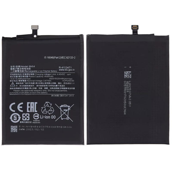 Bateria para Xiaomi Redmi 9 / Redmi 10X / Mi 10 Lite 5G (BN54)