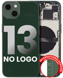 Tapa trasera para iPhone 13 con componentes pequenos pre-instalados (Verde)