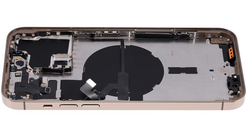Tapa trasera para iPhone 14 Pro Max (Version EE.UU.) sin logo (Oro)