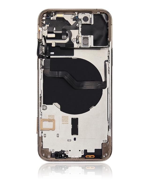 Tapa trasera con componentes pequeños pre-instalados para iPhone 12 Pro (Sin logo) (Versión internacional) (Dorado)