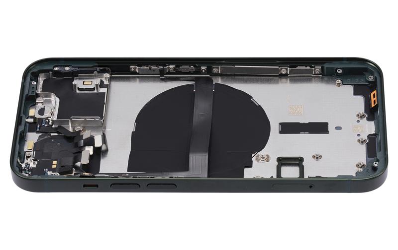 Tapa trasera para iPhone 13 con componentes pequeños pre-instalados (Verde)