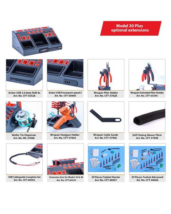 Estacion Modelo 30 Plus con puerto USB y preparada para NUC (Wrepair)