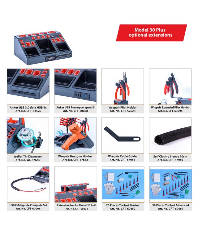Estacion Modelo 30 Plus con puerto USB y preparada para NUC (Wrepair)