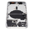 Tapa trasera para iPhone 13 Pro Max con componentes pequeños pre-instalados (Plata)