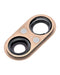 Lente de camara trasera con soporte y marco para iPhone 8 Plus (Oro) (Paquete de 10)