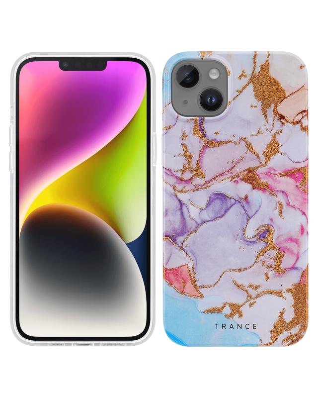 Funda Slim Trance Vibrato para iPhone 14 Plus MagSafe Rosa/Morado