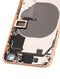 Tapa trasera con componentes pequenos pre-instalados para iPhone 8 (Usada original Calidad A) (Oro)