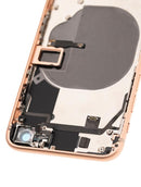 Tapa trasera con componentes pequenos pre-instalados para iPhone 8 (Usada Original Grado C) (Dorada)