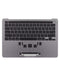 Carcasa superior con bateria y teclado para MacBook Pro 13" (A2289 / Principios de 2020) (Teclado US) (Gris Espacial)