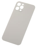 Tapa trasera para iPhone 12 Pro con adhesivo 3M y orificio grande para camara (Plata)