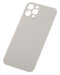 Tapa trasera para iPhone 12 Pro con adhesivo 3M y orificio grande para camara (Plata)