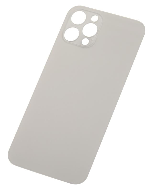 Tapa trasera para iPhone 12 Pro con adhesivo 3M y orificio grande para camara (Plata)