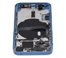 Tapa trasera con componentes pequeños pre-instalados para iPhone 13 Mini (Versión US) (Sin logo) (Azul)