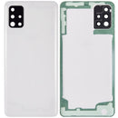 Tapa trasera de vidrio con lente de camara para Samsung Galaxy A51 4G (A515 / 2019) Blanco Prism Crush