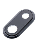 Lente de camara trasera con soporte y bisel para iPhone 8 Plus (Gris Espacial) (Pack de 10)