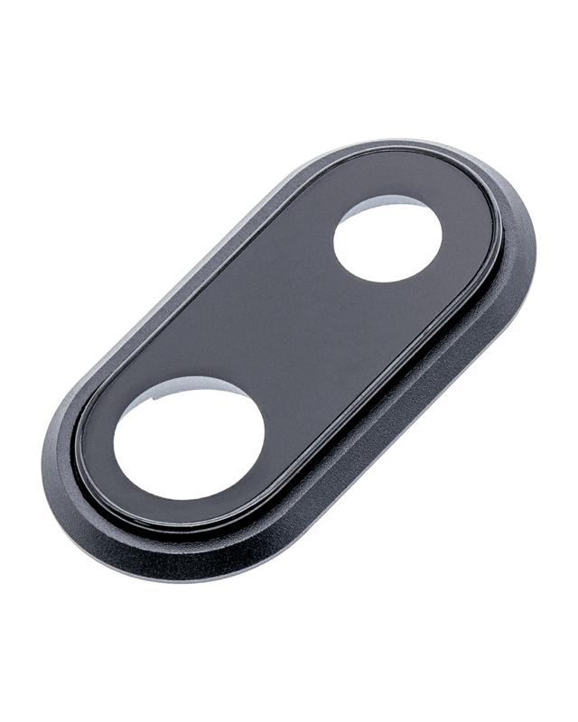 Lente de camara trasera con soporte y bisel para iPhone 8 Plus (Gris Espacial) (Pack de 10)