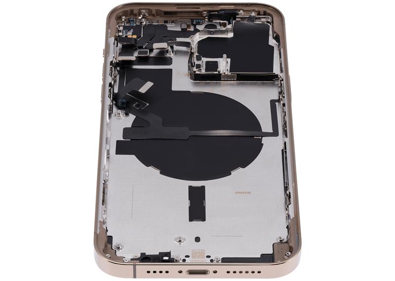Tapa trasera para iPhone 14 Pro Max (Version EE.UU.) sin logo (Oro)