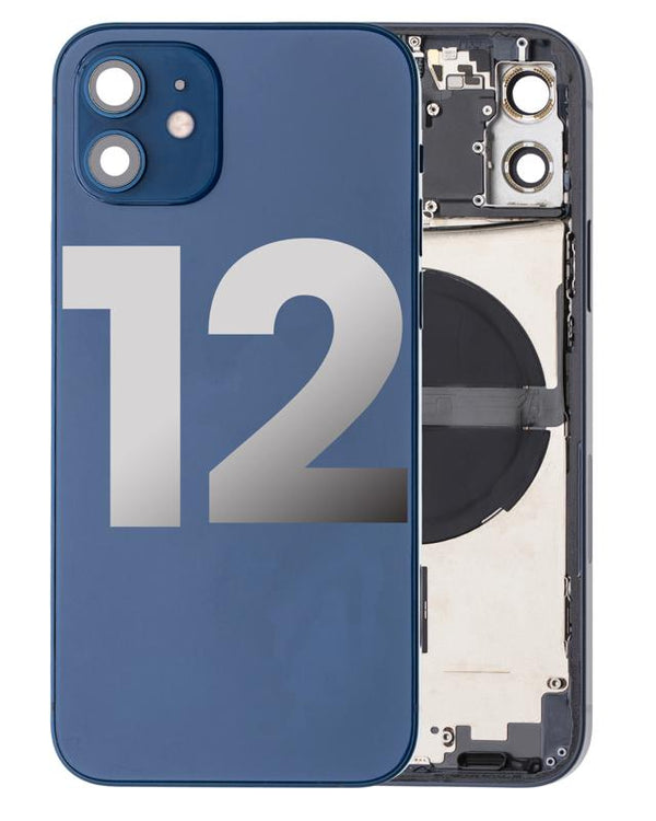 Tapa trasera con componentes para iPhone 12 (Version US) Azul