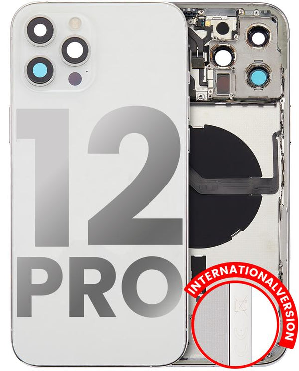 Tapa trasera con componentes pequeños pre-instalados para iPhone 12 Pro (Versión internacional) (Original usada: Grado B) (Plata)