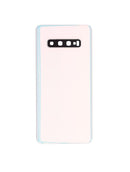 Tapa trasera con lente de camara para Samsung Galaxy S10 Plus (Blanco Prismático)