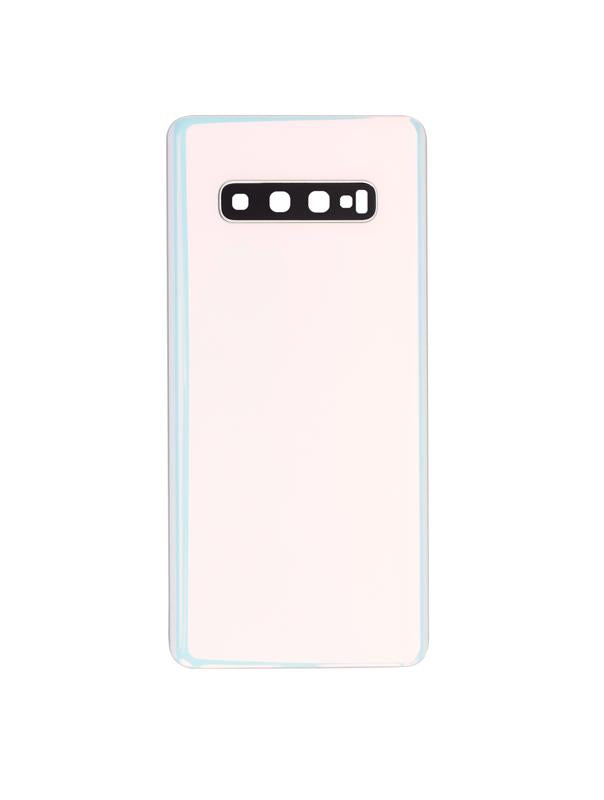 Tapa trasera con lente de camara para Samsung Galaxy S10 Plus (Blanco Prismático)