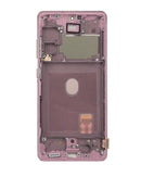 Pantalla OLED con marco para Samsung Galaxy S20 FE 4G / 5G (Reacondicionado) (Cloud Lavender) (Version R8)