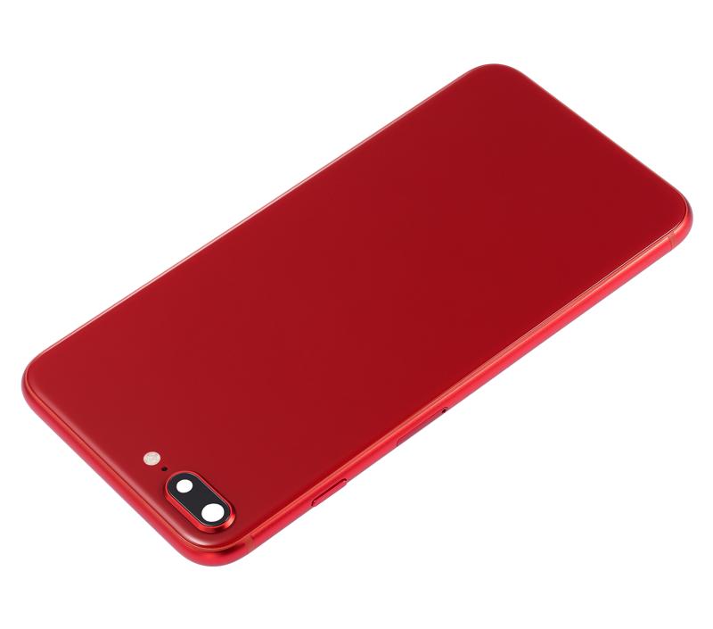 Tapa trasera para iPhone 8 Plus con componentes pequenos pre-instalados (Rojo)