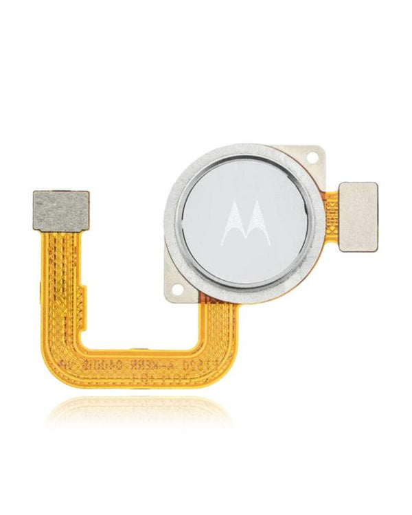 Lector de huellas con cable flex para Motorola Moto G Fast (XT2045 / 2020) original (Blanco Holo)