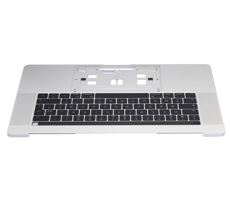 Carcasa superior con teclado para MacBook Pro 15" con Touch Bar (A1707 / Finales de 2016 / Mediados de 2017) (Teclado Francés) (Plata)