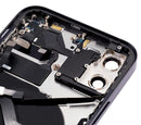 Tapa trasera para iPhone 12 con componentes pequeños pre-instalados (Versión EE.UU.) (Negro)