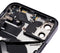 Tapa trasera para iPhone 12 con componentes pequeños pre-instalados (Versión EE.UU.) (Negro)