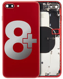 Tapa trasera para iPhone 8 Plus con componentes pequenos preinstalados (Usado Original Grado A) (Rojo)