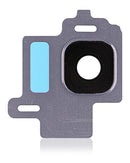 Lente de camara trasera con aro para Samsung Galaxy S8 (Gris Orquidea)