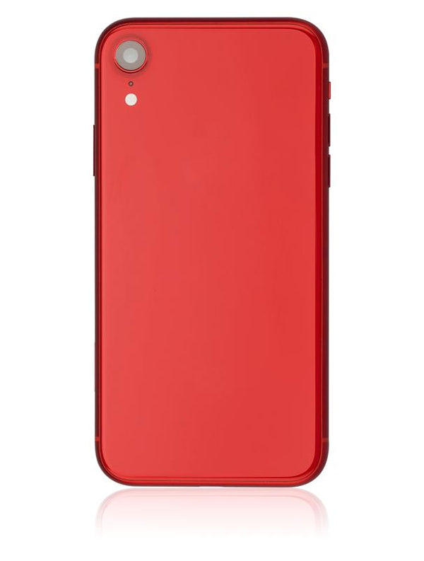 Tapa trasera con componentes pequenos pre-instalados para iPhone XR Rojo