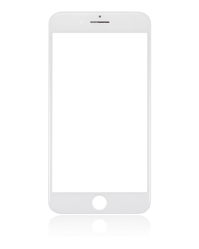Vidrio frontal con marco y OCA pre-instalado para iPhone 7 Plus (Blanco) (2 Pack)
