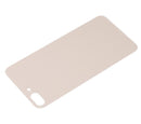 Tapa trasera para iPhone 8 Plus con adhesivo 3M (Agujero grande para camara, Dorado)