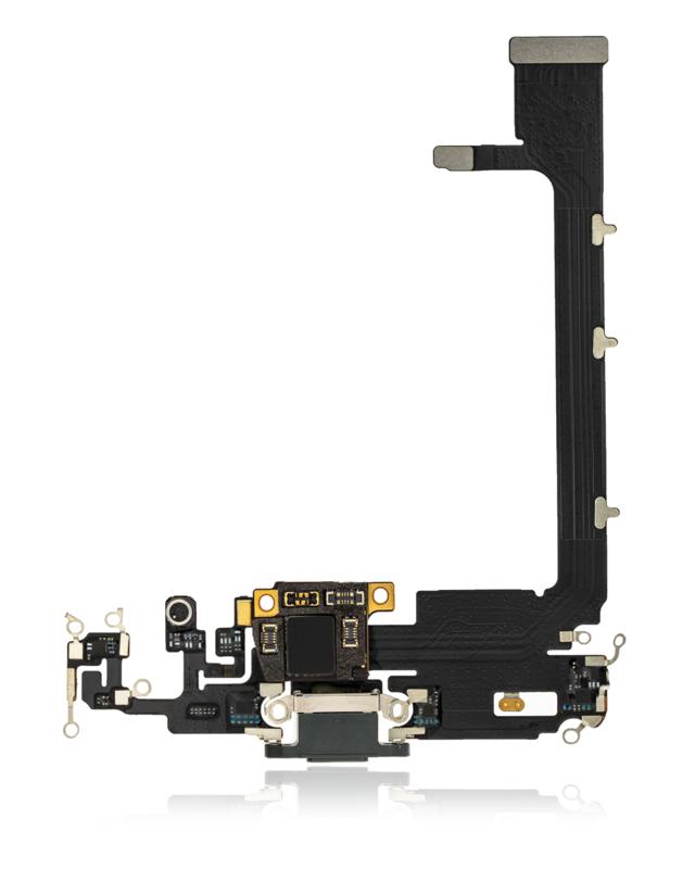 Puerto de carga con placa para iPhone 11 Pro Max (Verde medianoche)