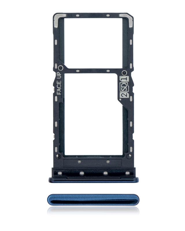 Bandeja para Tarjeta SIM Doble para Motorola Moto G9 Plus (XT2087 / 2020) (Azul Indigo)