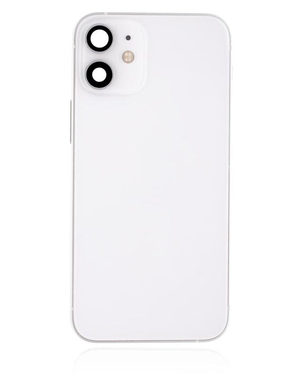 Tapa trasera con componentes pequeños pre-instalados para iPhone 12 Mini (Versión Internacional) (Original Usada: Grado A) (Blanco)