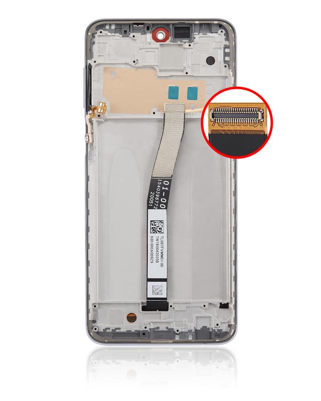 Pantalla LCD con marco para Xiaomi Redmi Note 9S / Redmi Note 9 Pro 4G (Blanco Glacier)