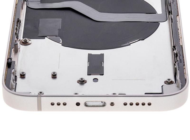 Tapa trasera con componentes pequeños pre-instalados para iPhone 12 (Versión Internacional) (Usado OEM: Grado A) (Blanco)